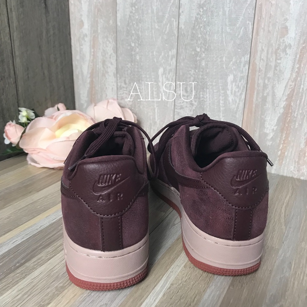 Nike Air Force 1’07 PRM Leather Burgundy Crush W - Picture 5 of 7